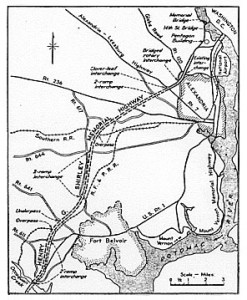 Map of the original Shirley Highway